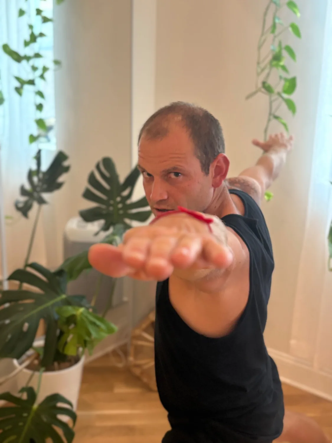 Shawn Lillig practicing yoga